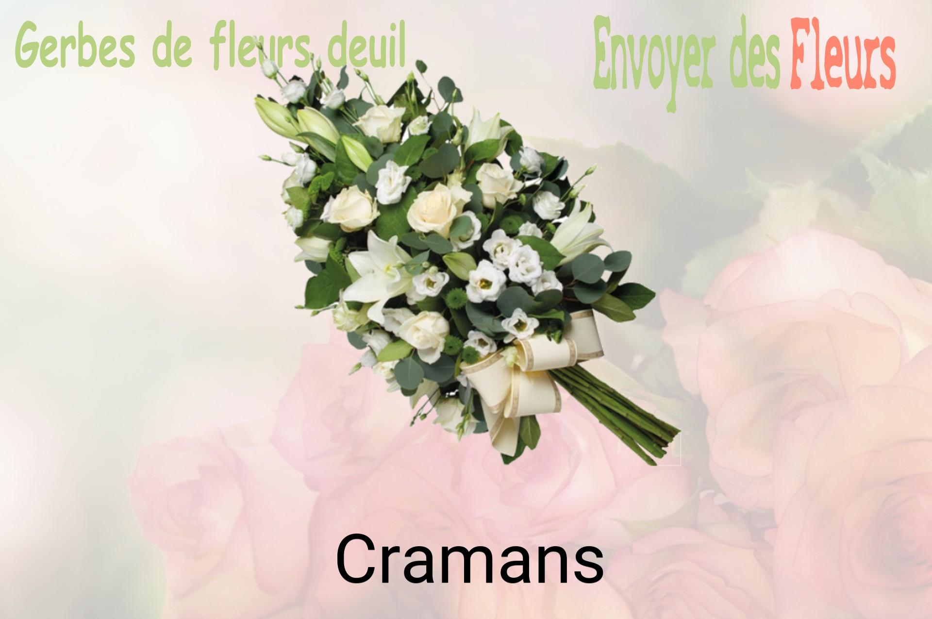 Gerbe de fleurs de deuil livrée à Cramans